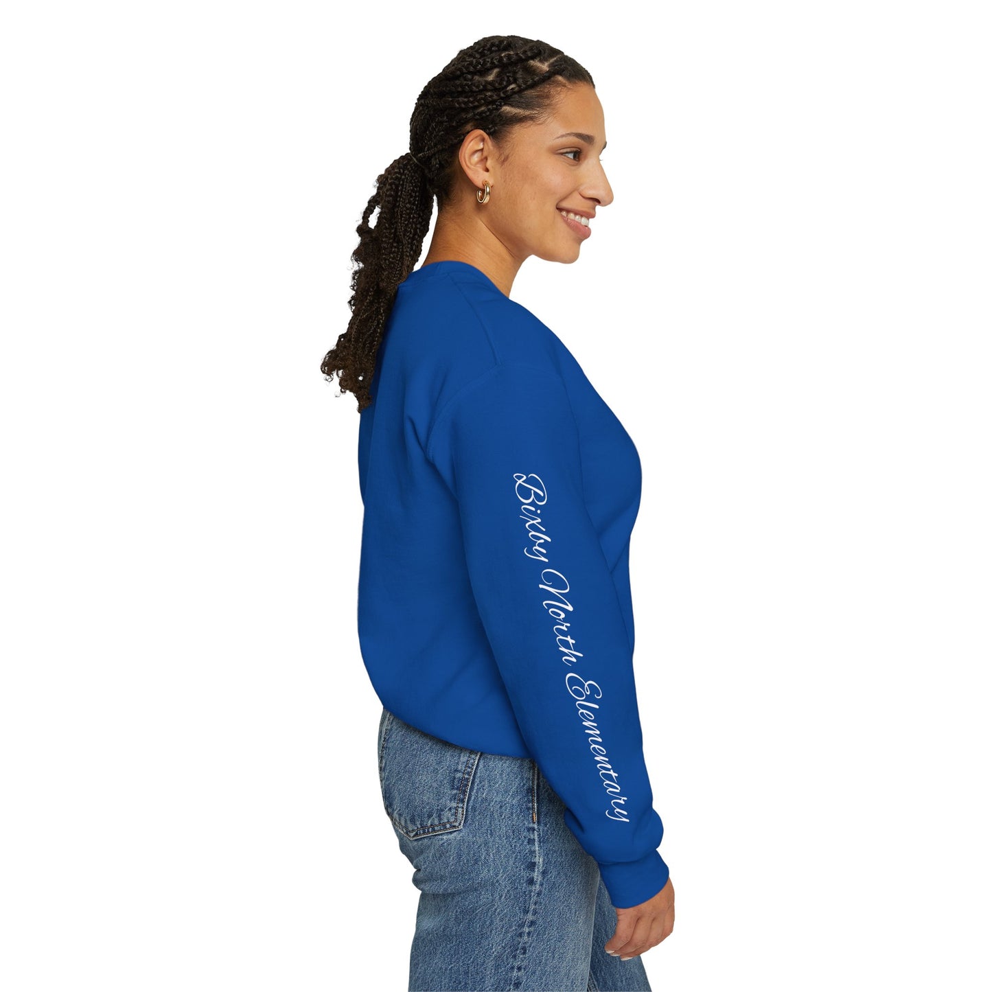 Spartan Santa Gildan Sweatshirt With Customized Sleeve Print