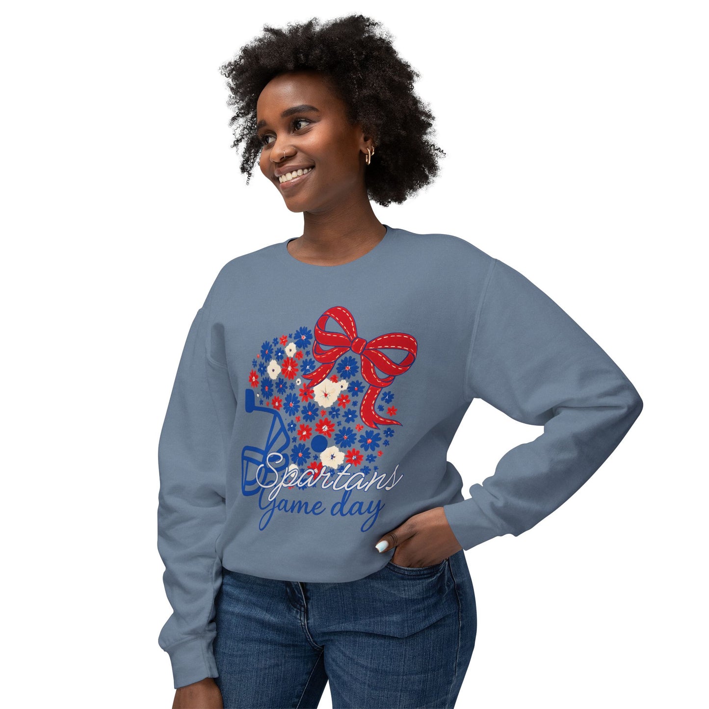 Spartans Floral Helmet Premium Comfort Colors Sweatshirt