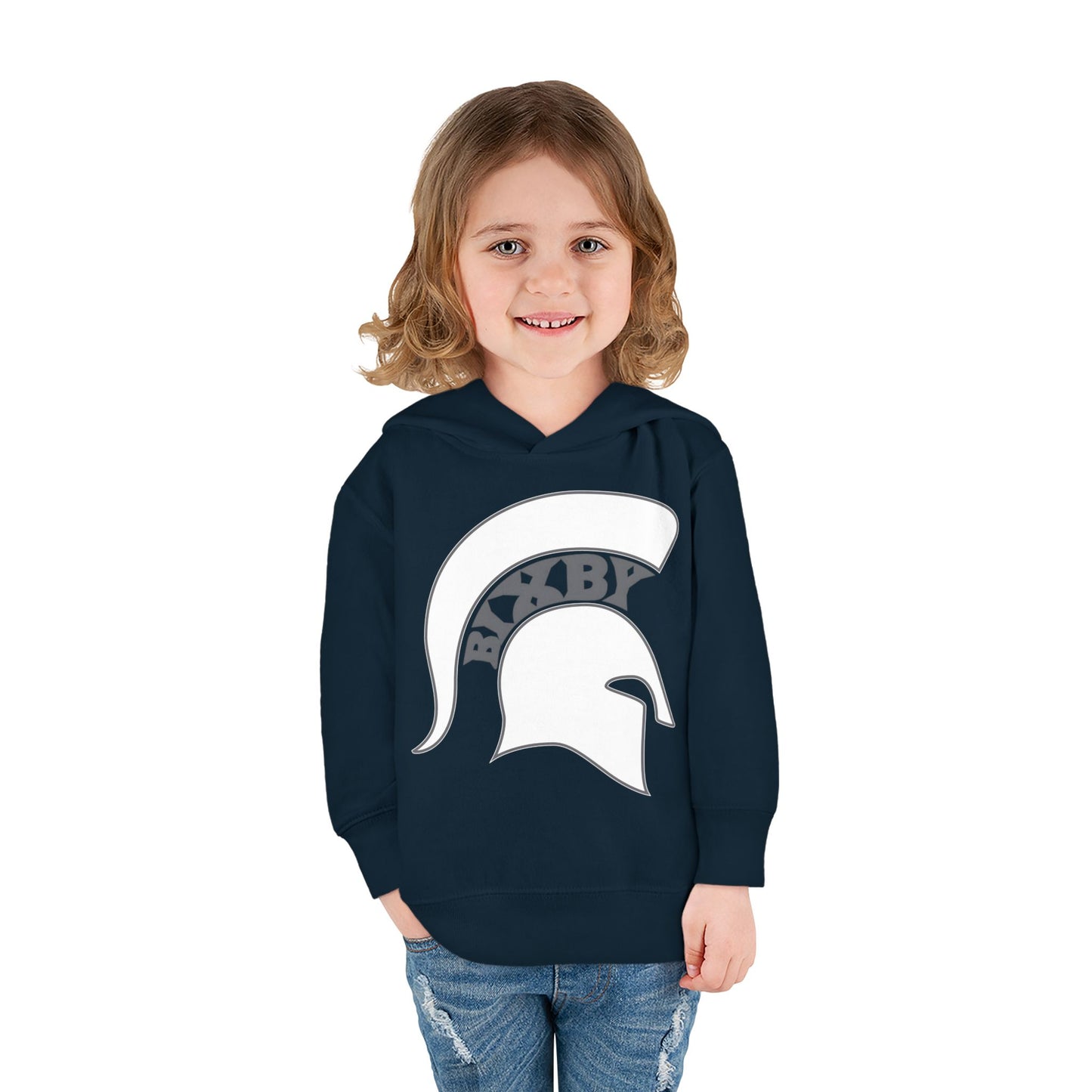 Bixby Spartans White Logo Toddler Rabbit Skins Hoodie