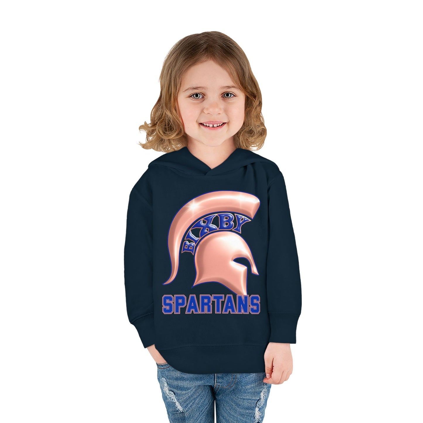 Bixby Spartans Metallic Rose Gold Toddler Rabbit Skins Hoodie