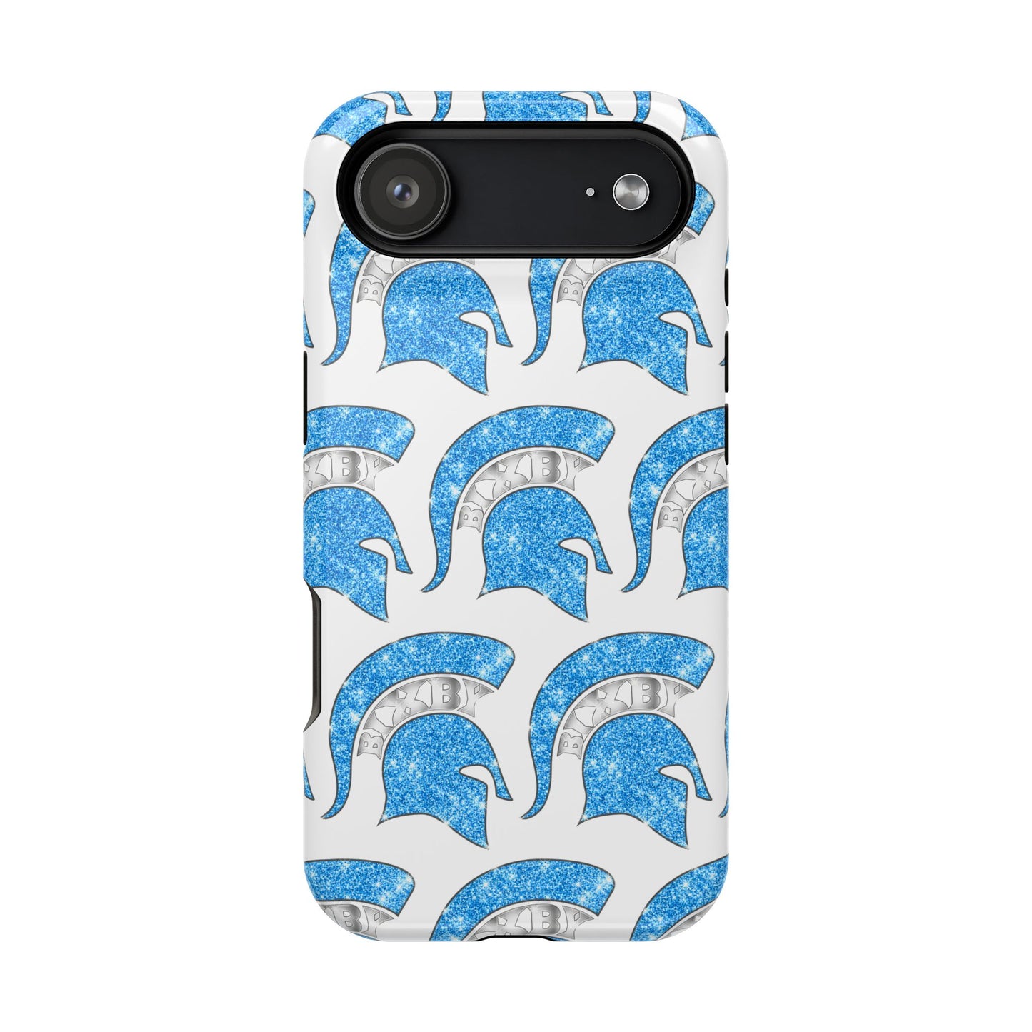 Bixby Spartan Blue Bling Logo Impact Resistant iPhone Case
