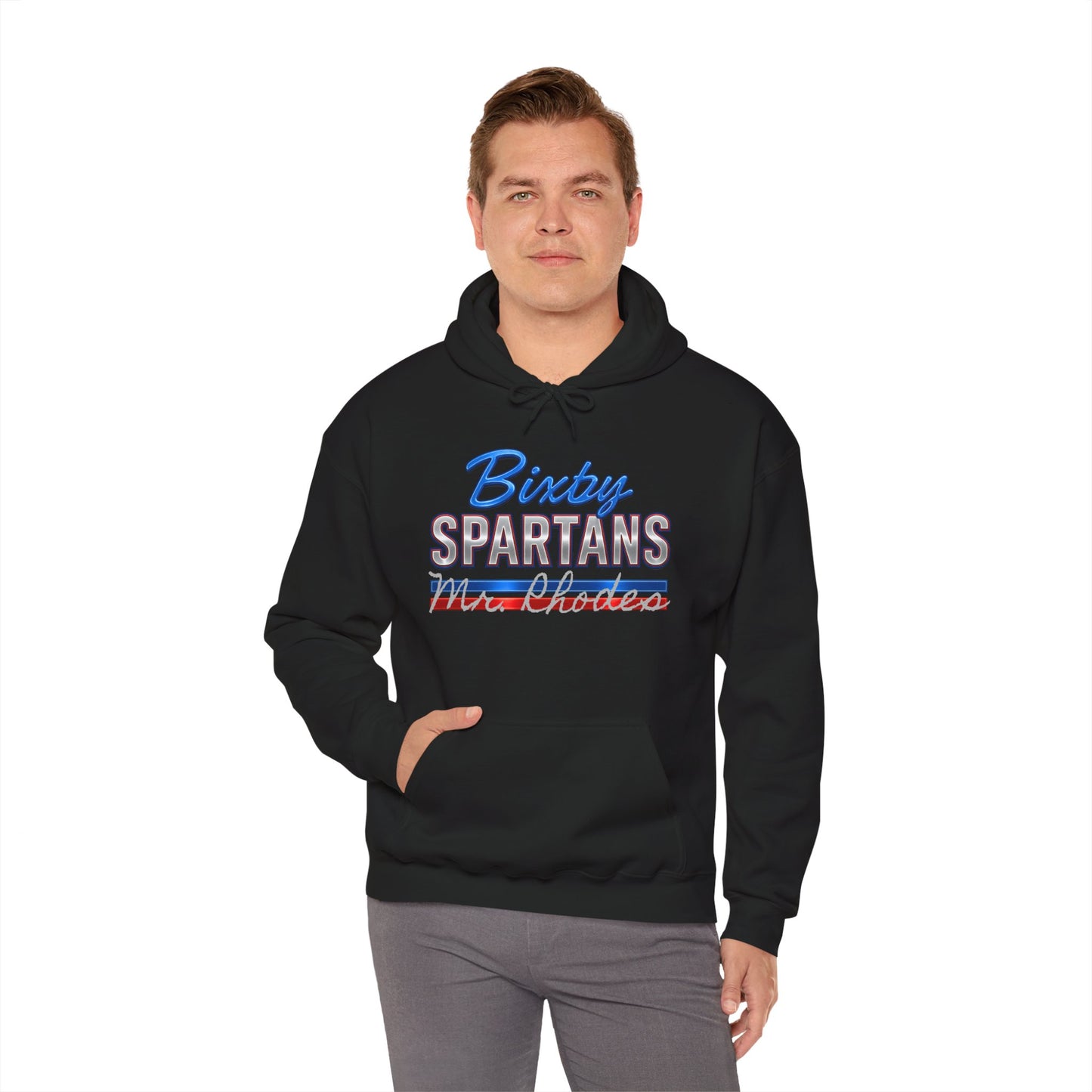 Personalized Bixby Spartans Metallic Gildan Hoodie