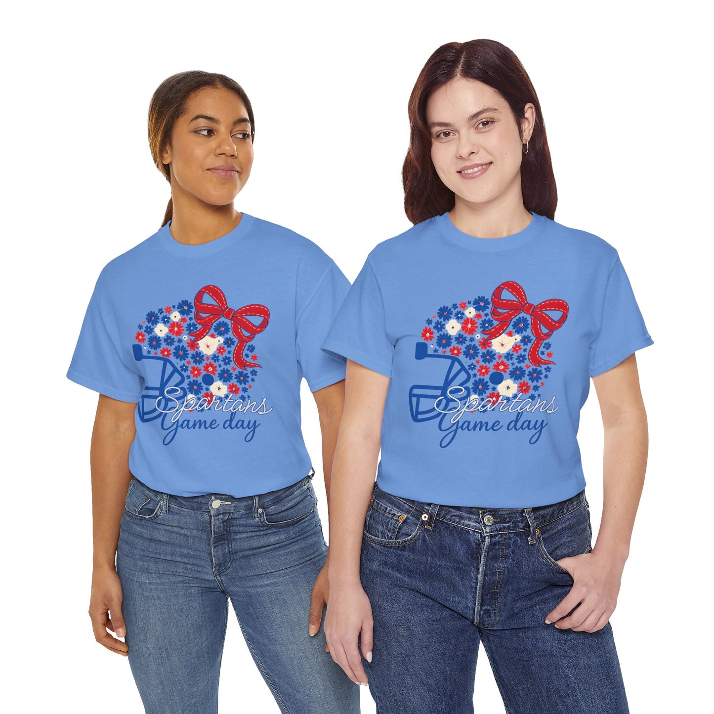 Bixby Spartans Floral Helmet Gildan Tee