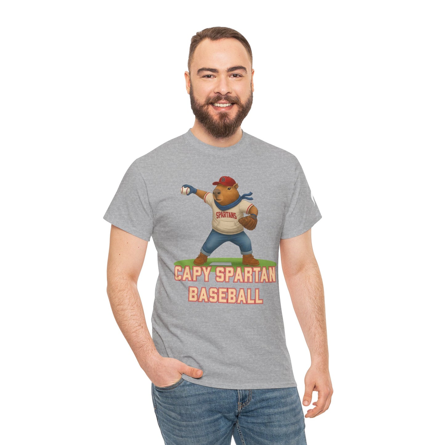 Capy Spartan Baseball Gildan Tee