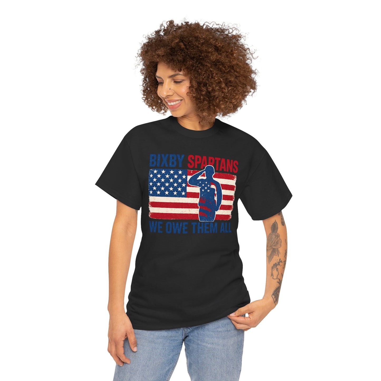 Spartans We Owe Them All Gildan Tee