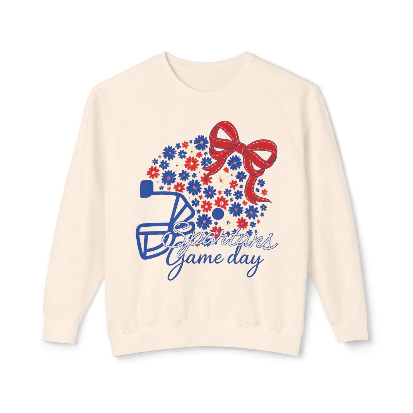 Spartans Floral Helmet Premium Comfort Colors Sweatshirt