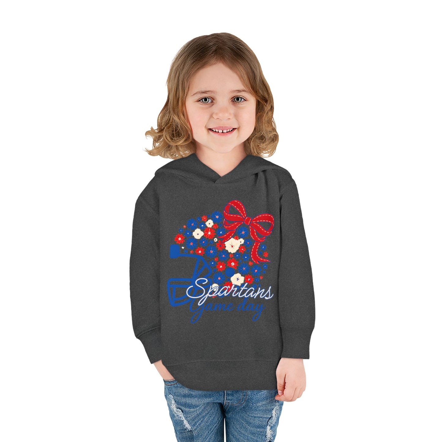 Bixby Spartans Floral Gameday Helmet Toddler Rabbit Skins Hoodie