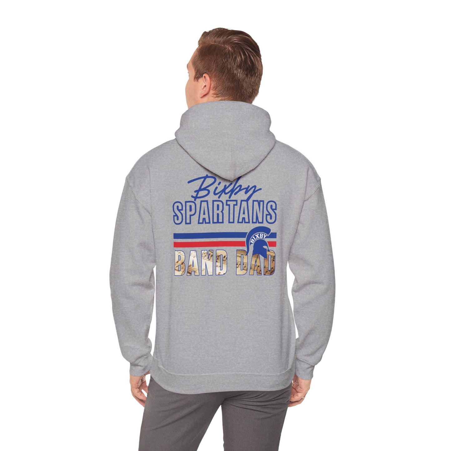 Bixby Spartans Band Dad Gildan Hoodie