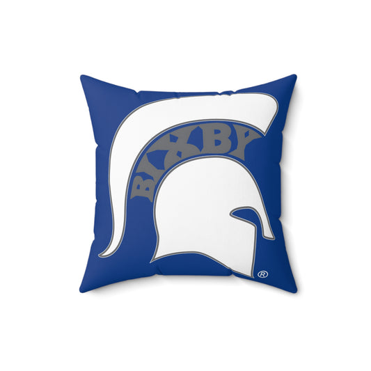 Bixby Spartans White Logo Decorative Pillow
