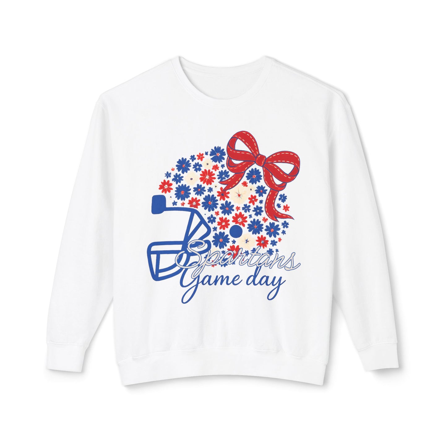Spartans Floral Helmet Premium Comfort Colors Sweatshirt