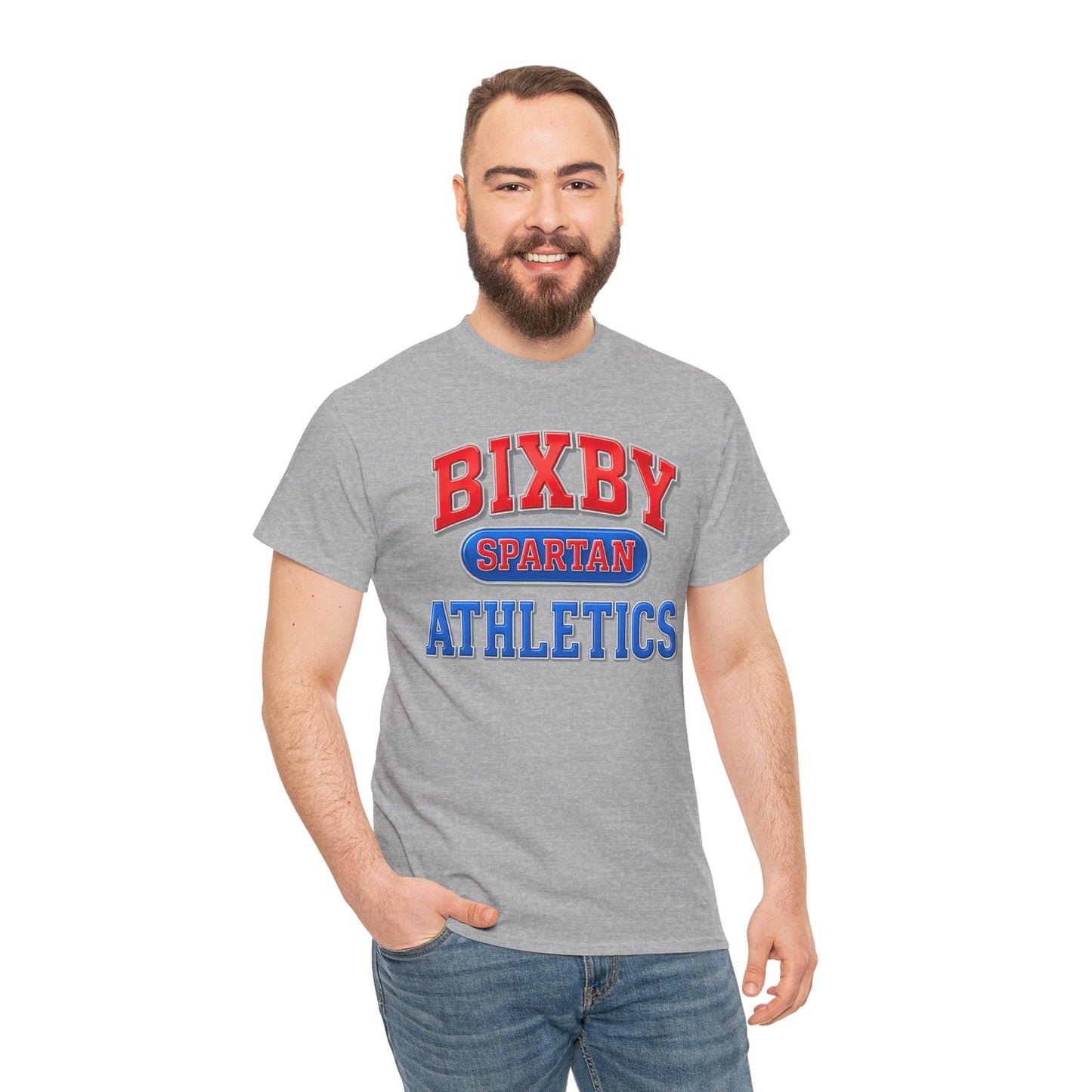 Bixby Spartan Athletics Metallic Gildan Tee