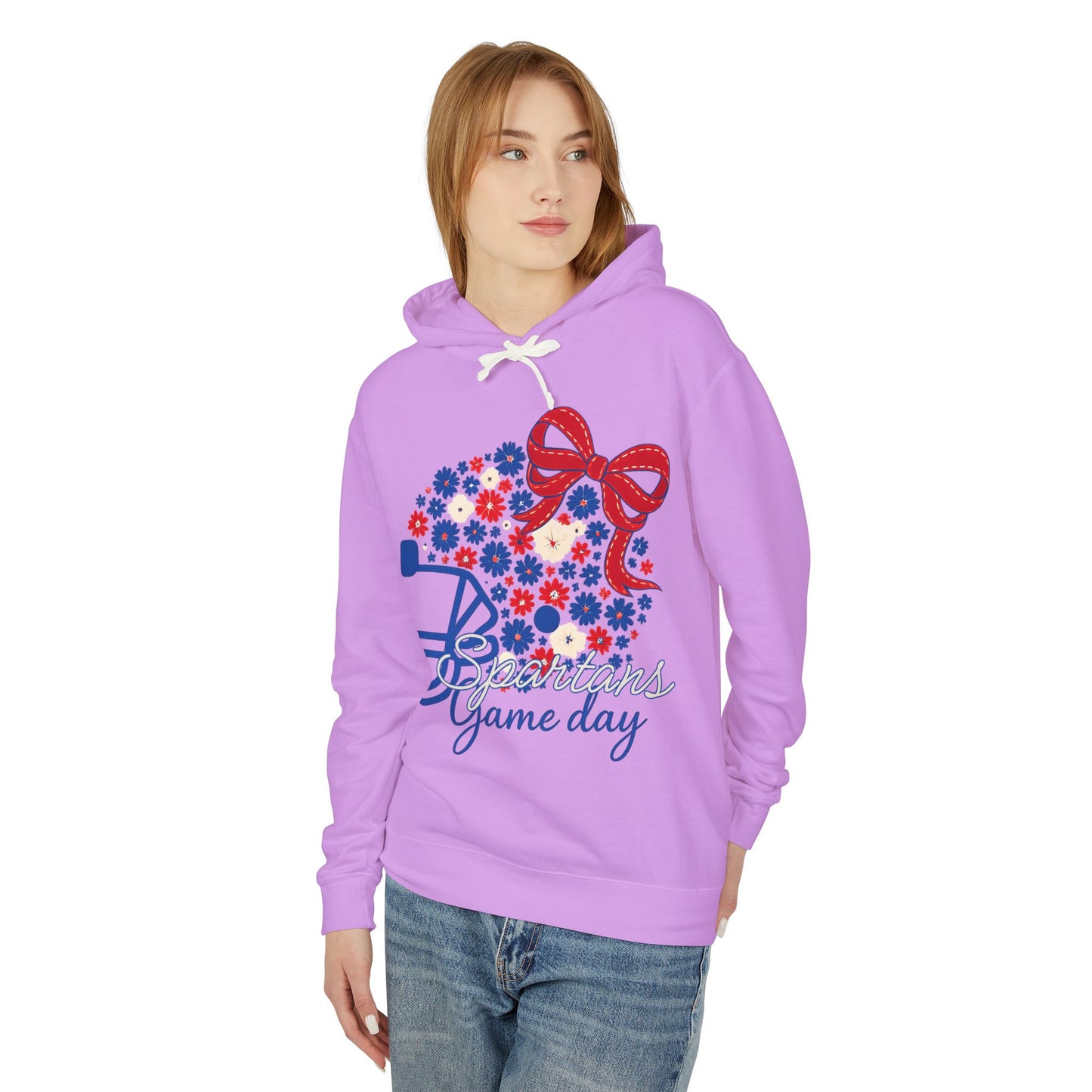 Spartans Floral Helmet Premium Comfort Colors Hoodie