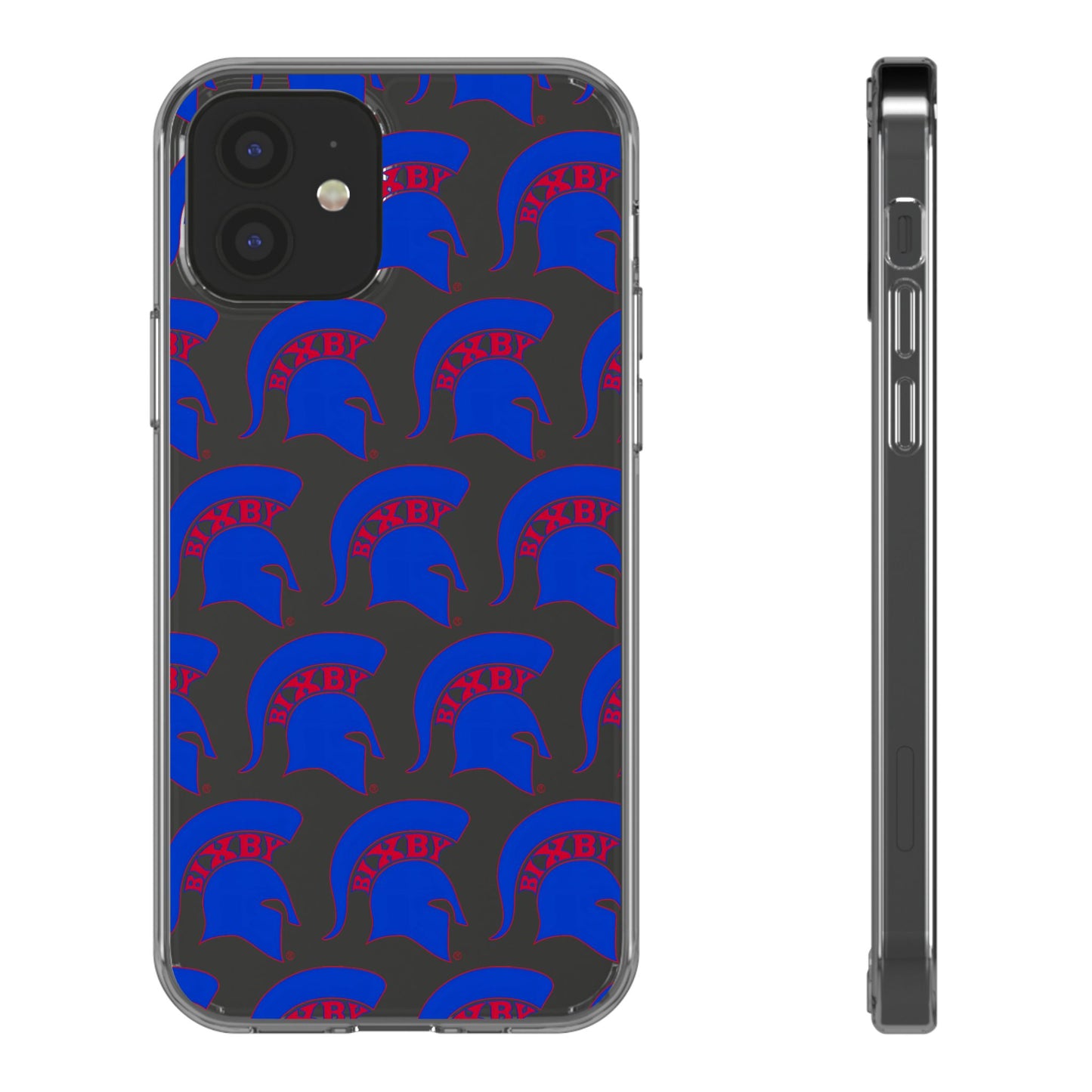 Spartan Blue Logo Clear Apple Phone Case