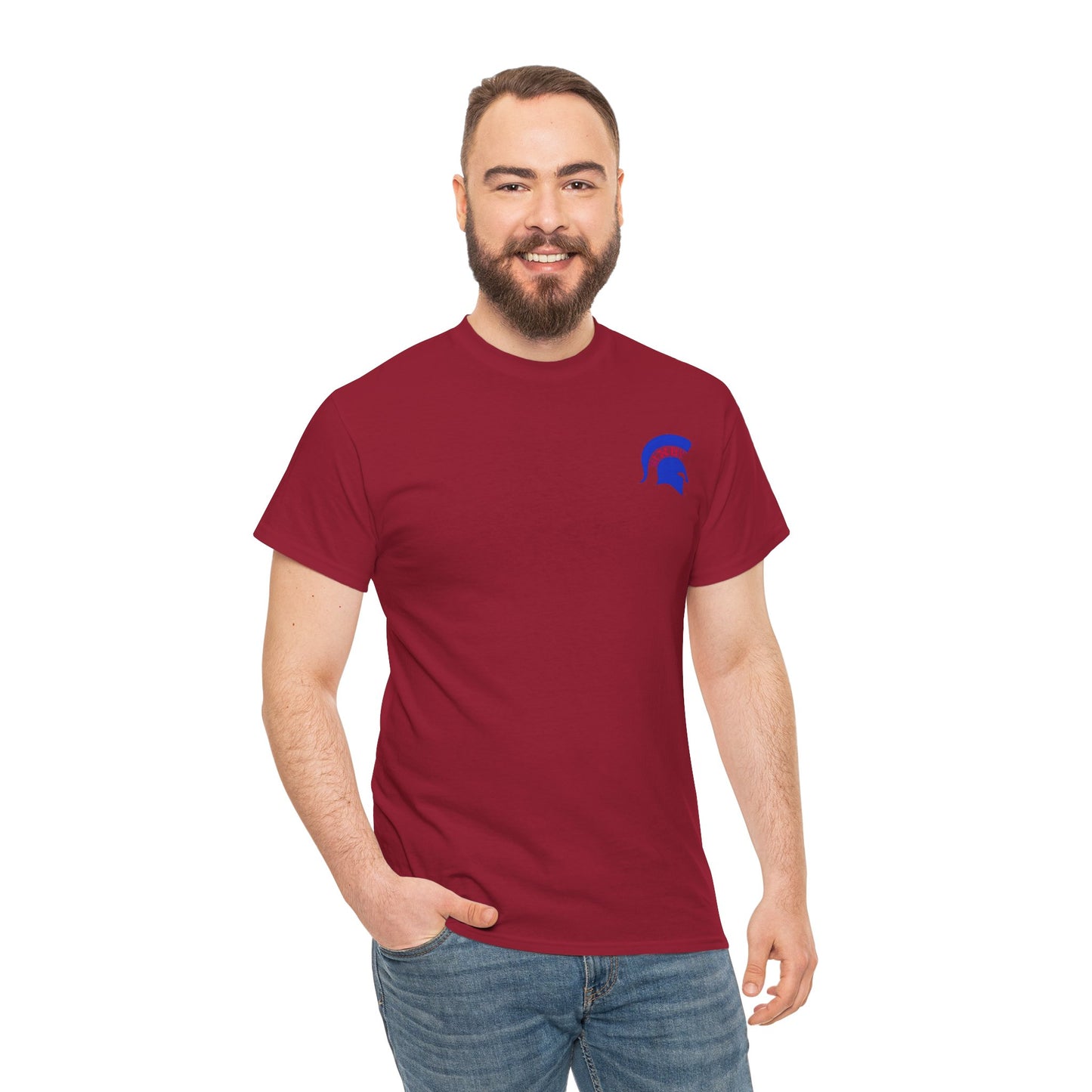 Spartan Blue Logo Gildan Tee