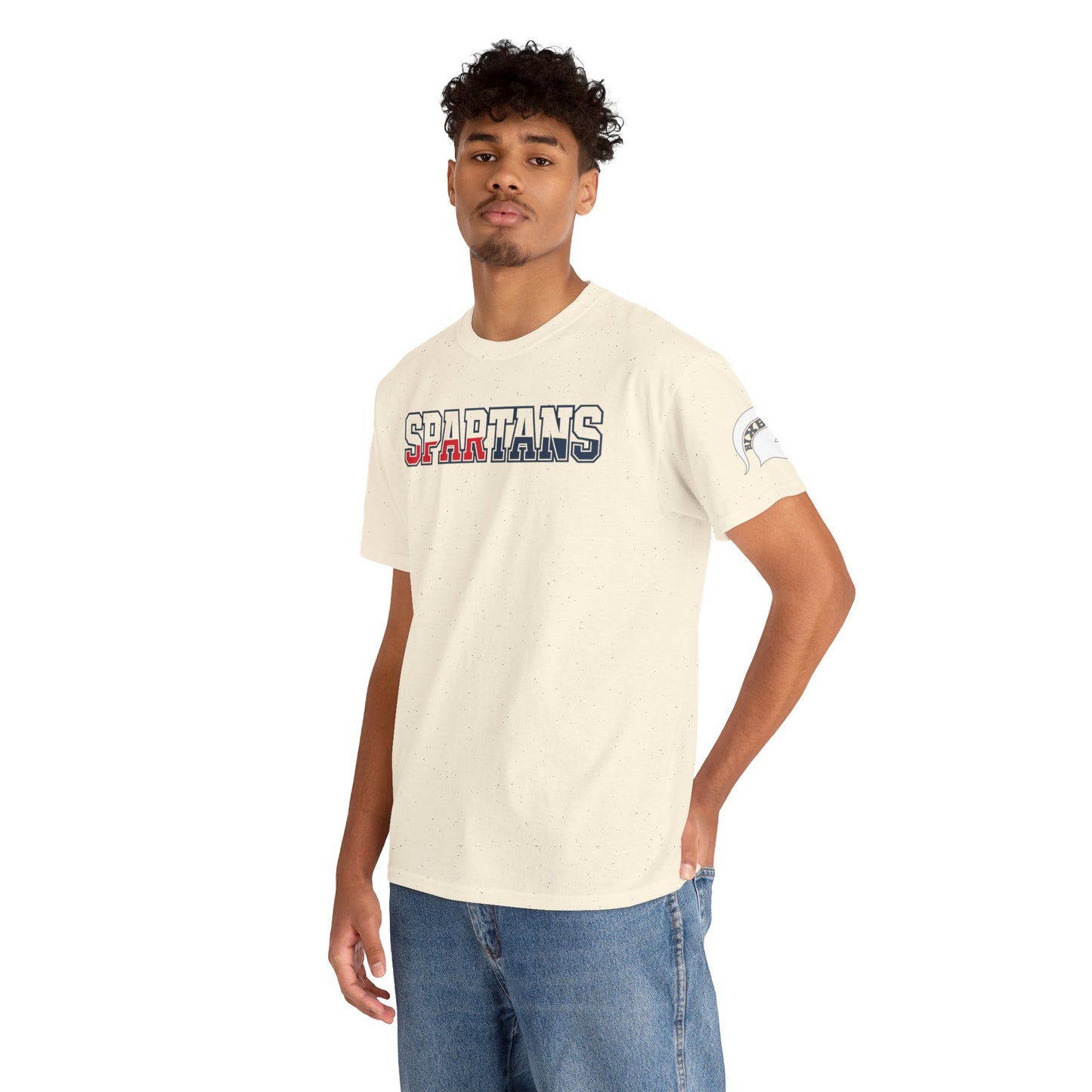 Spartans Athletic Letter Chest and Left Sleeve Gildan Tee
