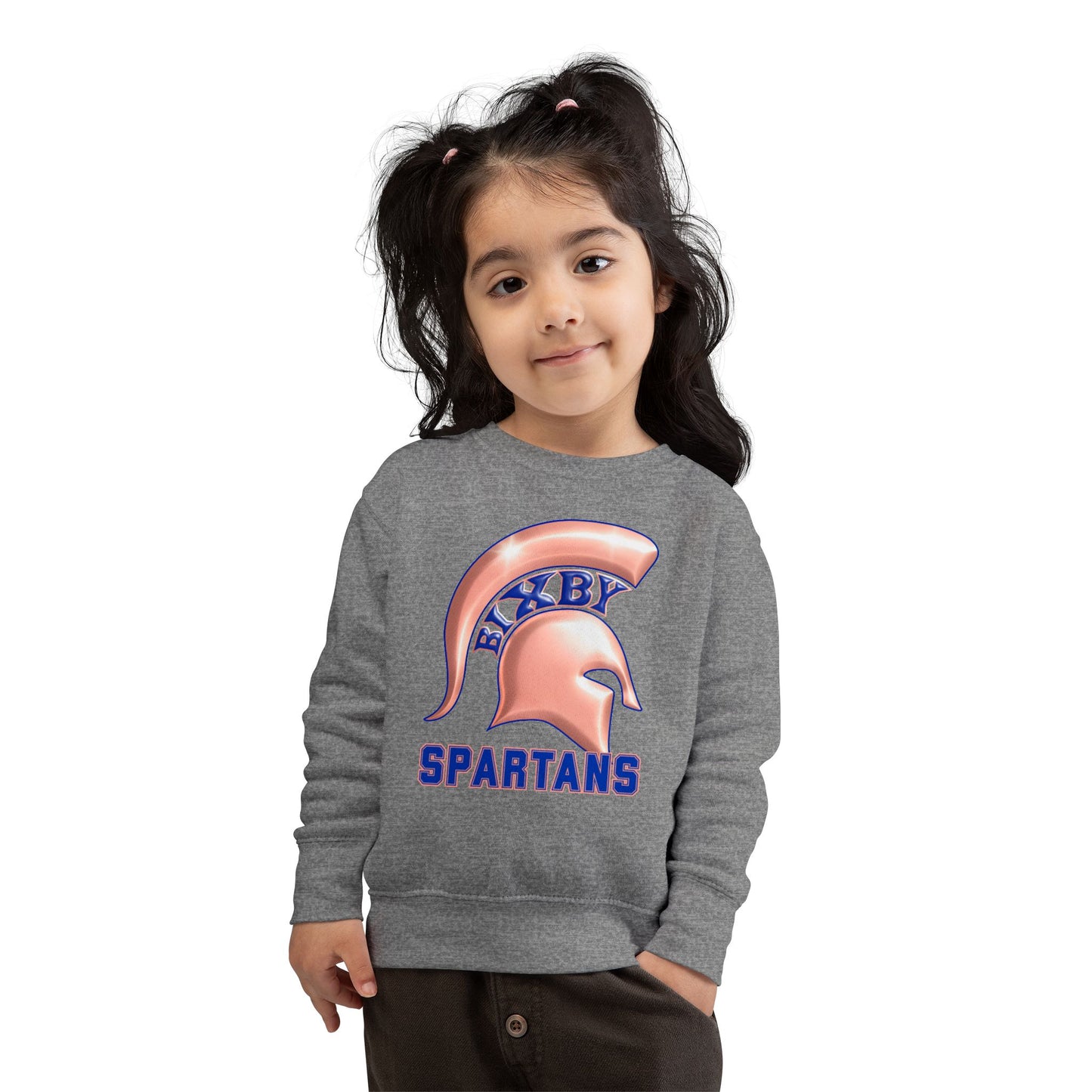 Bixby Spartans Metallic Rose Gold Toddler Rabbit Skins Sweatshirt