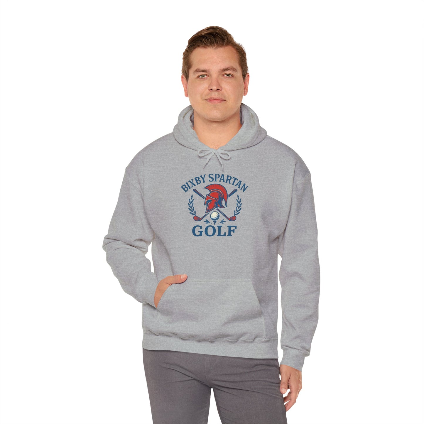 Bixby Spartan Golf Crest Gildan Hoodie