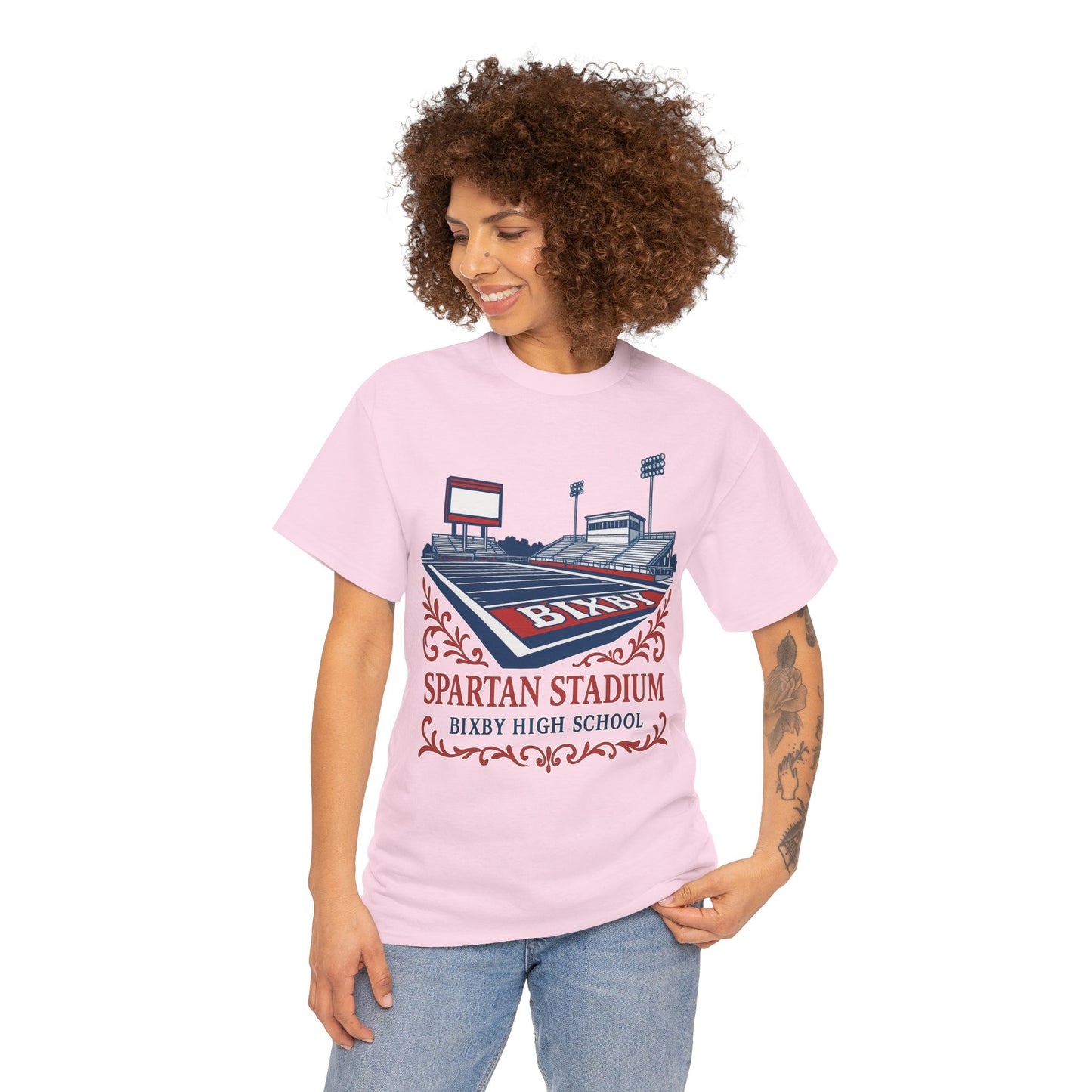 Ornate Spartan Stadium Gildan Tee
