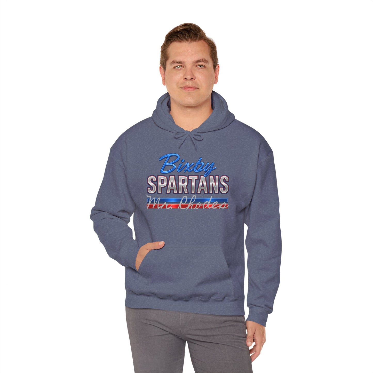 Personalized Bixby Spartans Metallic Gildan Hoodie