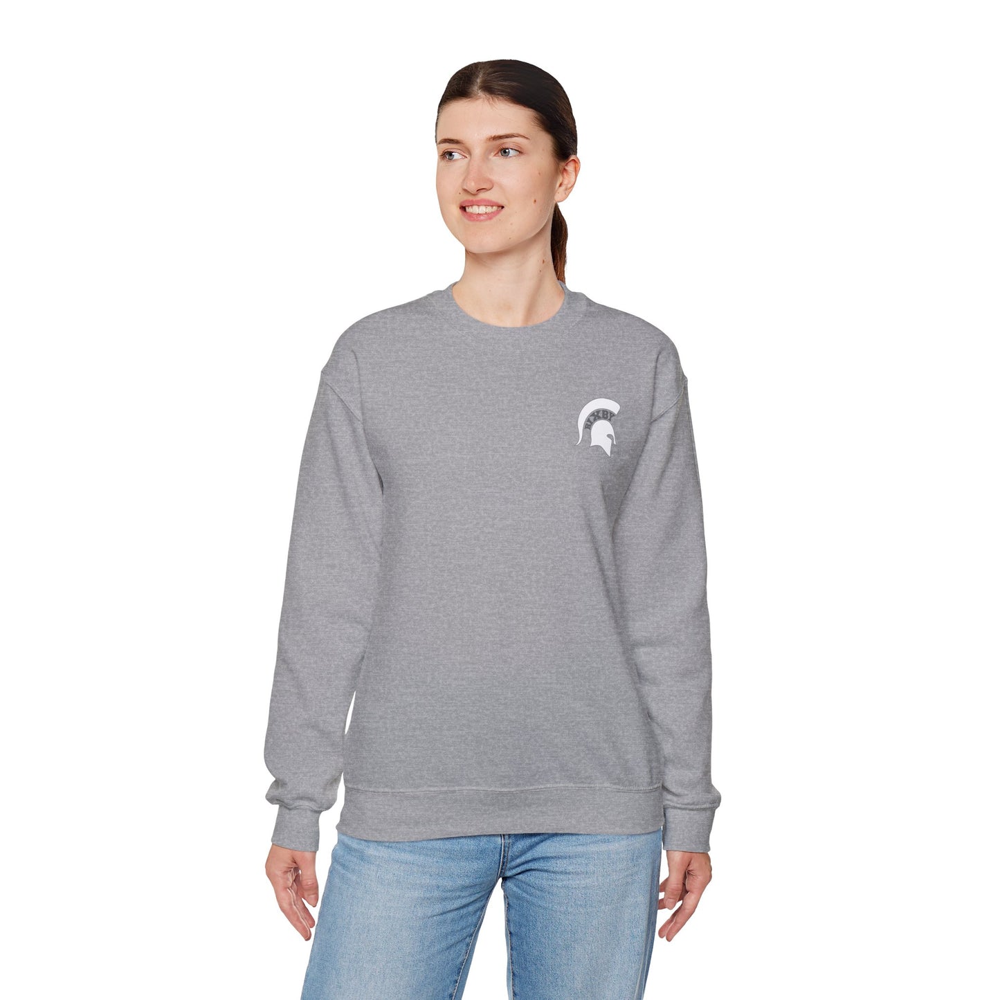 Spartan White Logo Gildan Sweatshirt