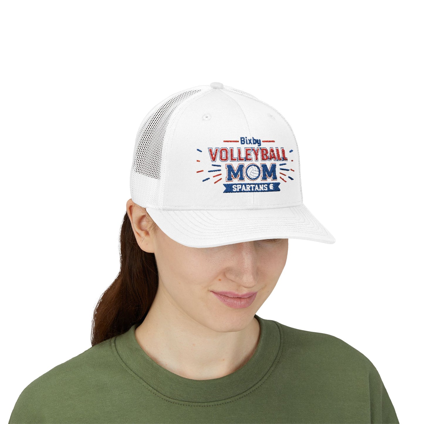 Spartan Volleyball Mom Trucker Snapback