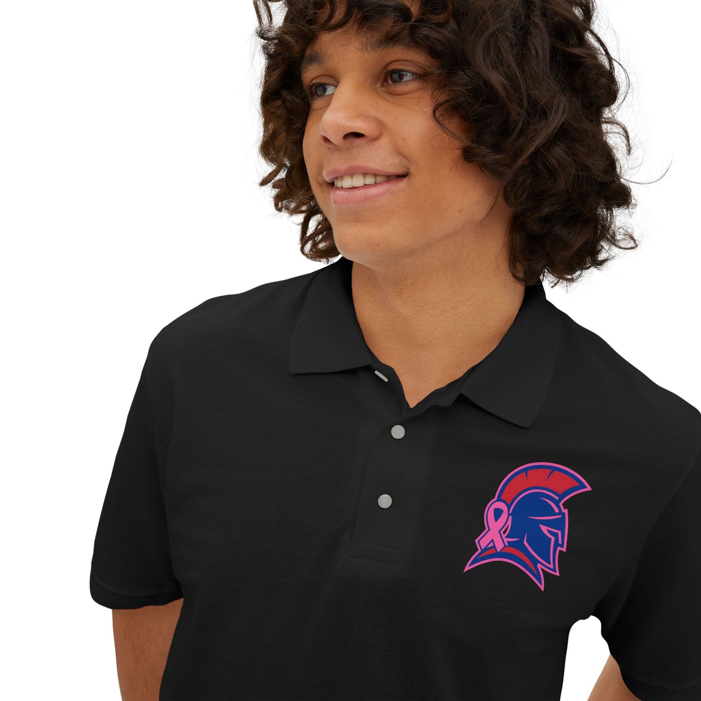 Spartan Men's Breast Cancer Awareness Polo