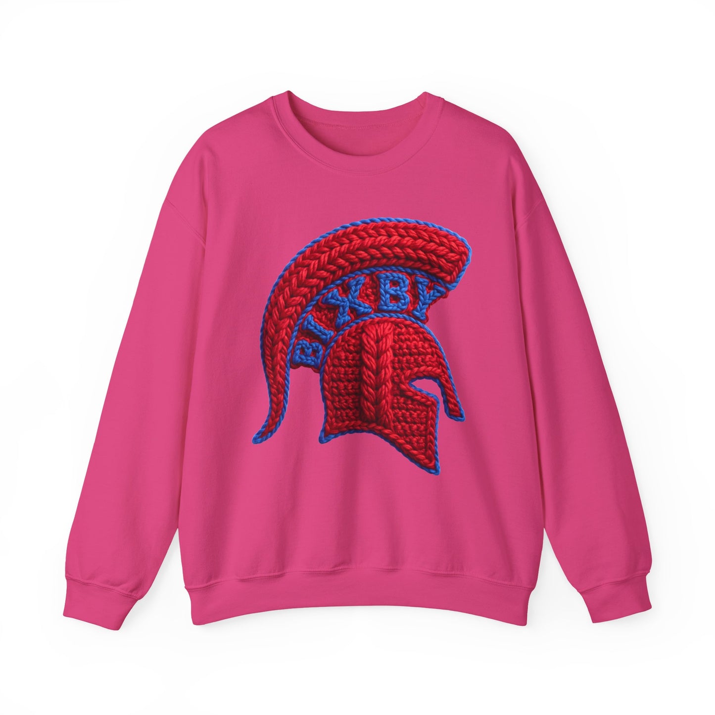 Red Spartan Helmet BIXBY Knit-Style Printed Design