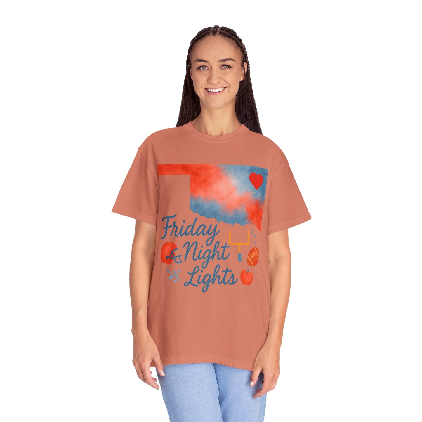 Friday Night Lights Bixby OK Watercolor Comfort Colors Tee