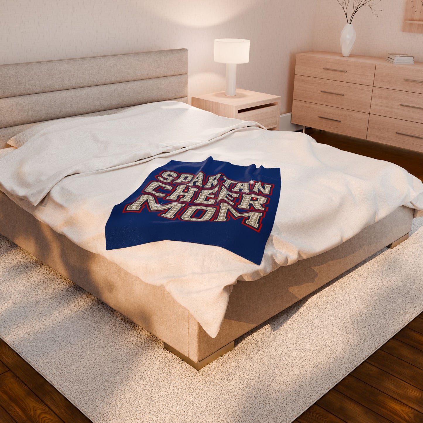 Spartan Cheer Mom Velveteen Plush Blanket
