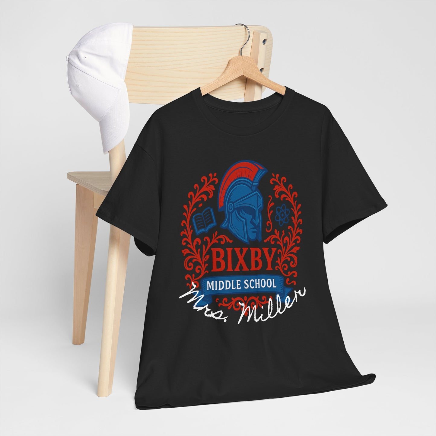 Floral Personalized Bixby Middle School Spartan Gildan Tee