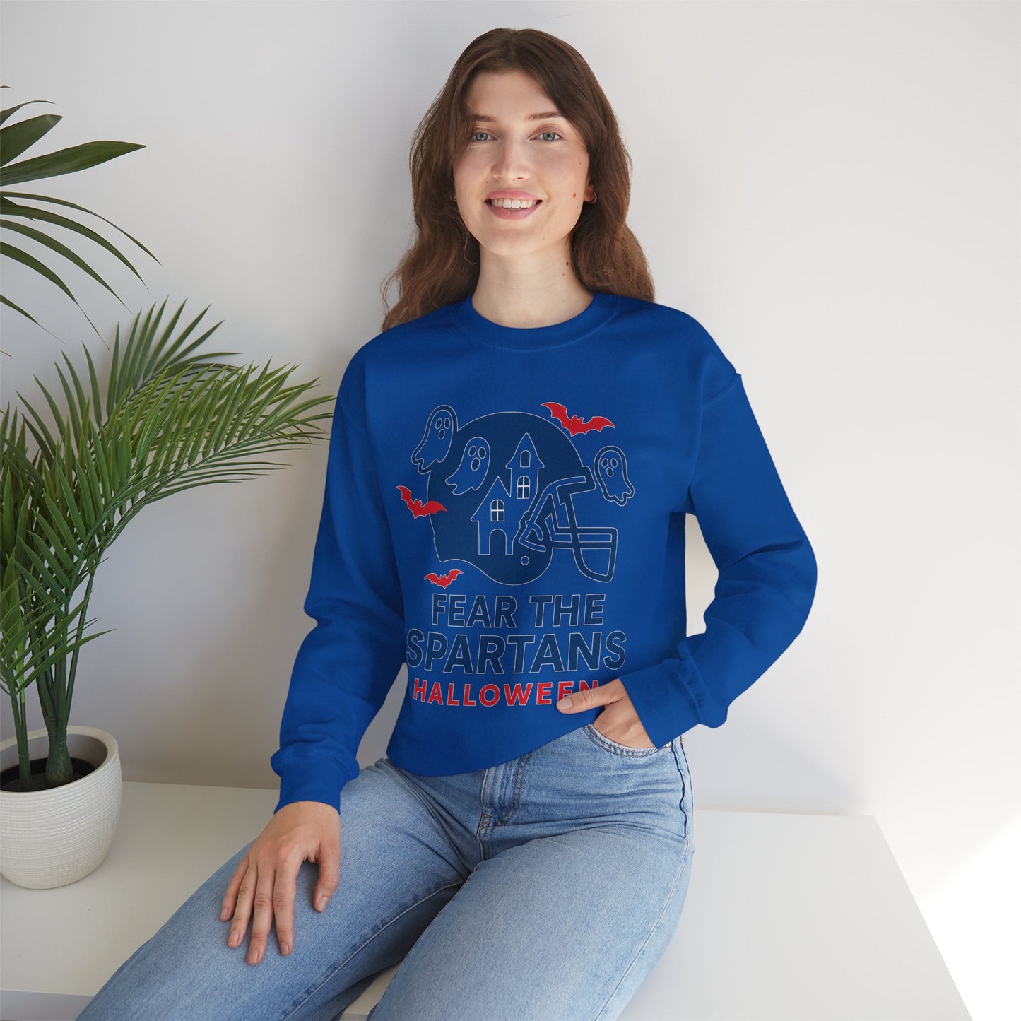 Fear The Spartans Halloween Gildan Sweatshirt