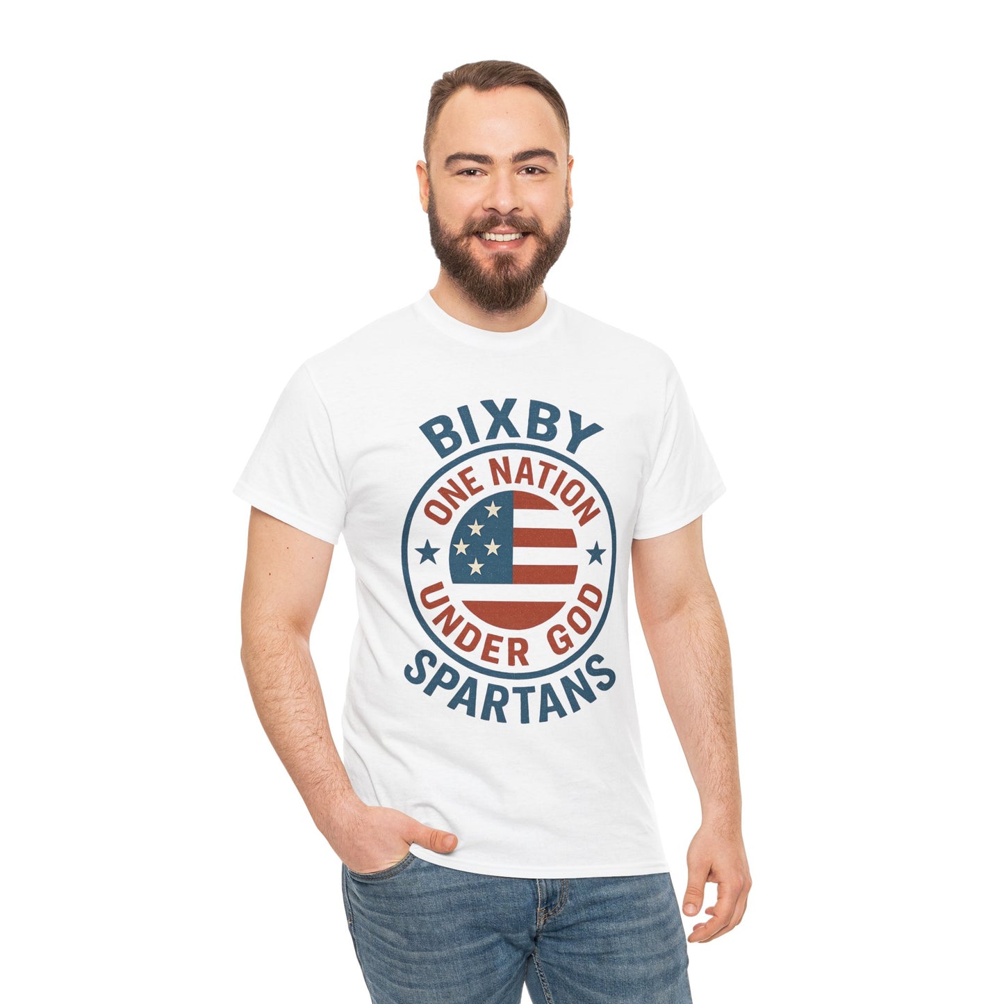 Spartans One Nation Under GOD Gildan Tee