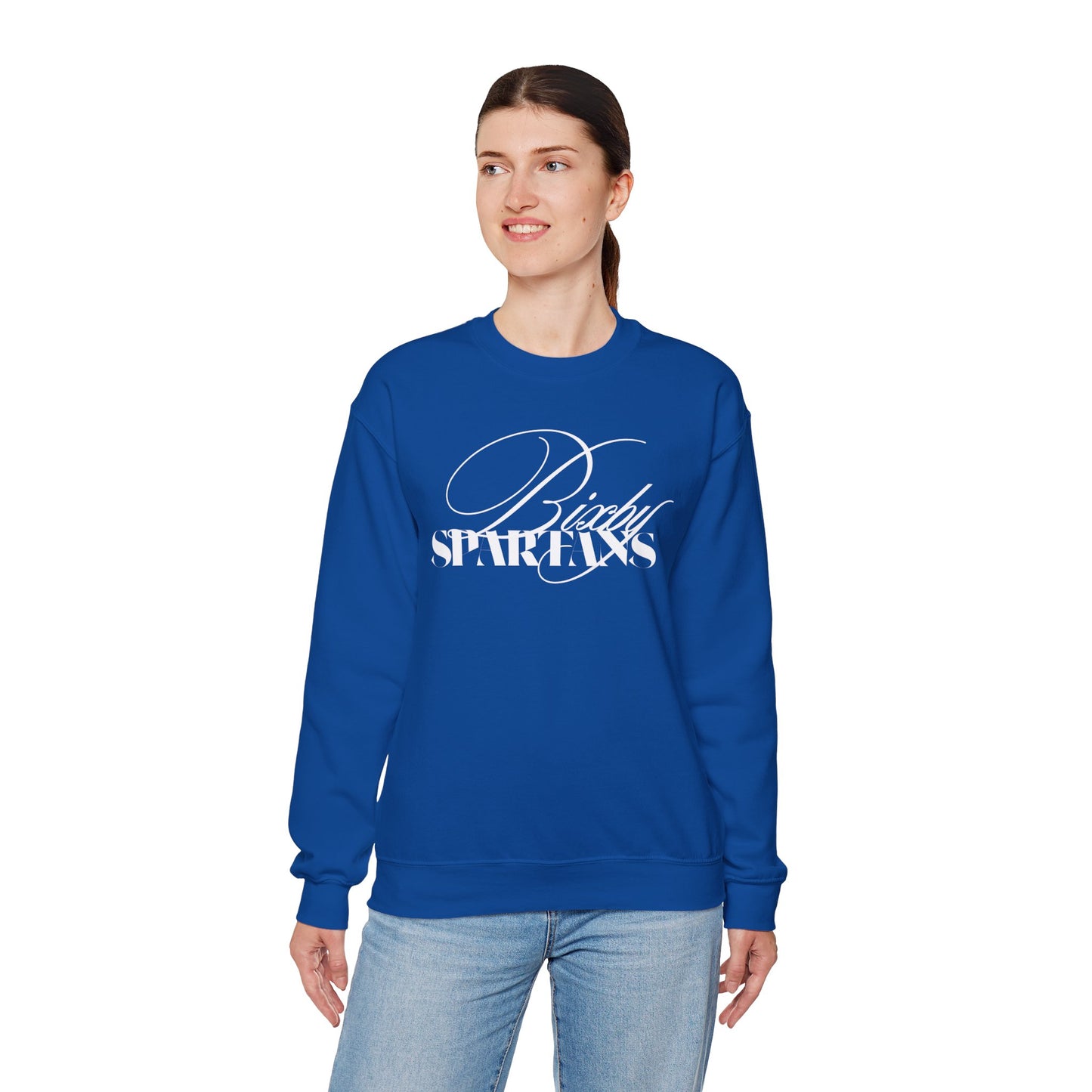 Bixby Spartans Cursive Gildan Sweatshirt