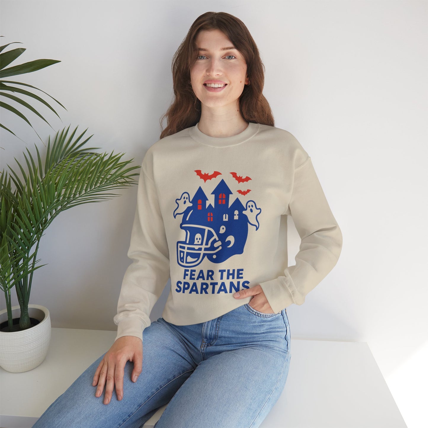 Fear The Spartans Gildan Sweatshirt