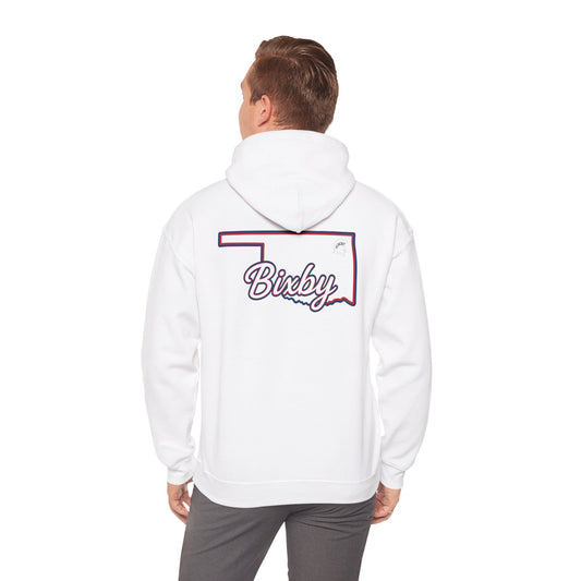 Bixby OK White Spartan Logo Gildan Hoodie