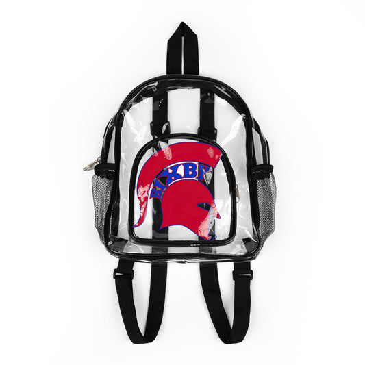Spartan Red Logo Clear Event Backpack