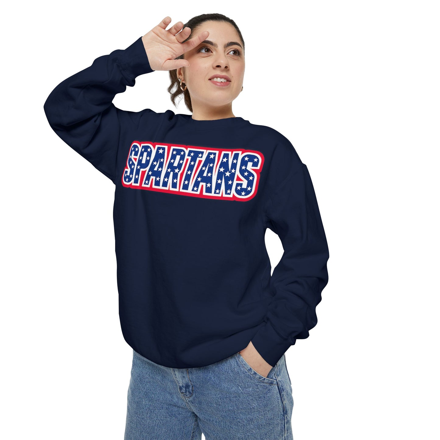Spartans Patriotic Comfort Colors Sweatshirt
