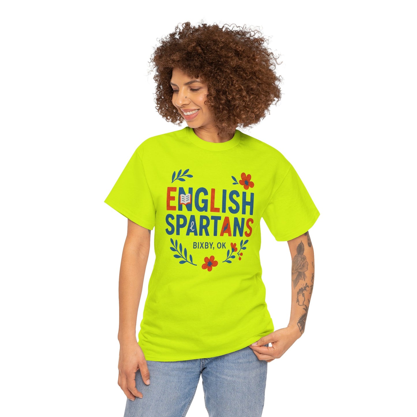 English Floral Spartan Gildan Tee