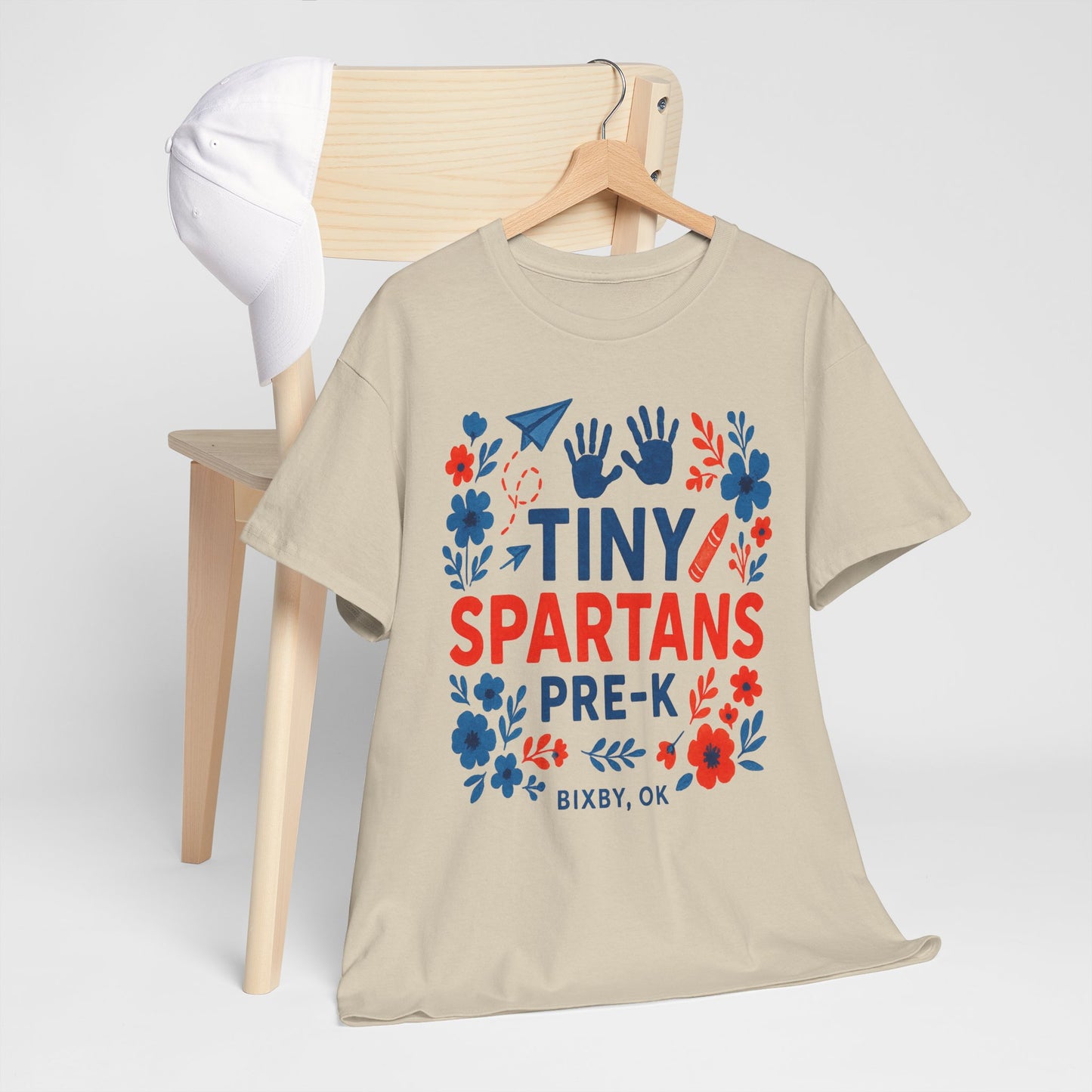 Floral Tiny Pre-K Spartan Gildan Tee