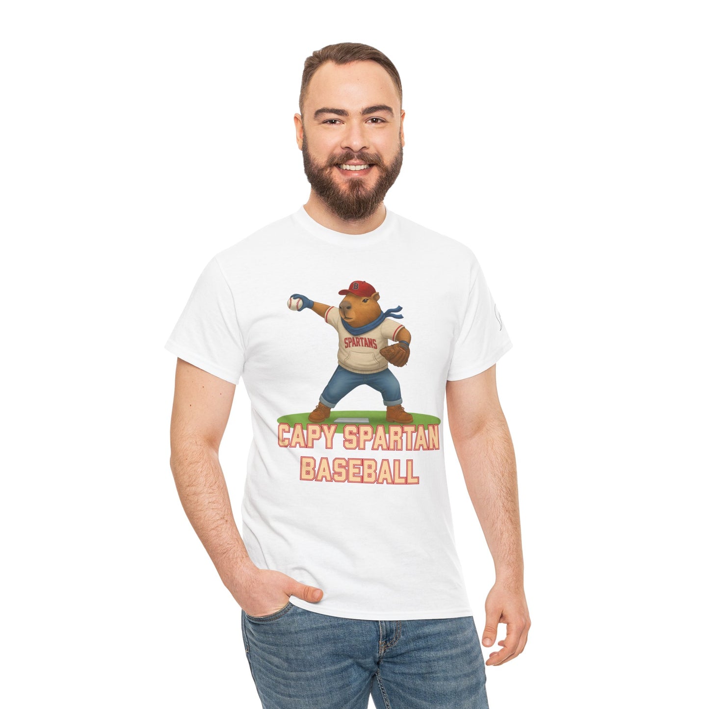 Capy Spartan Baseball Gildan Tee