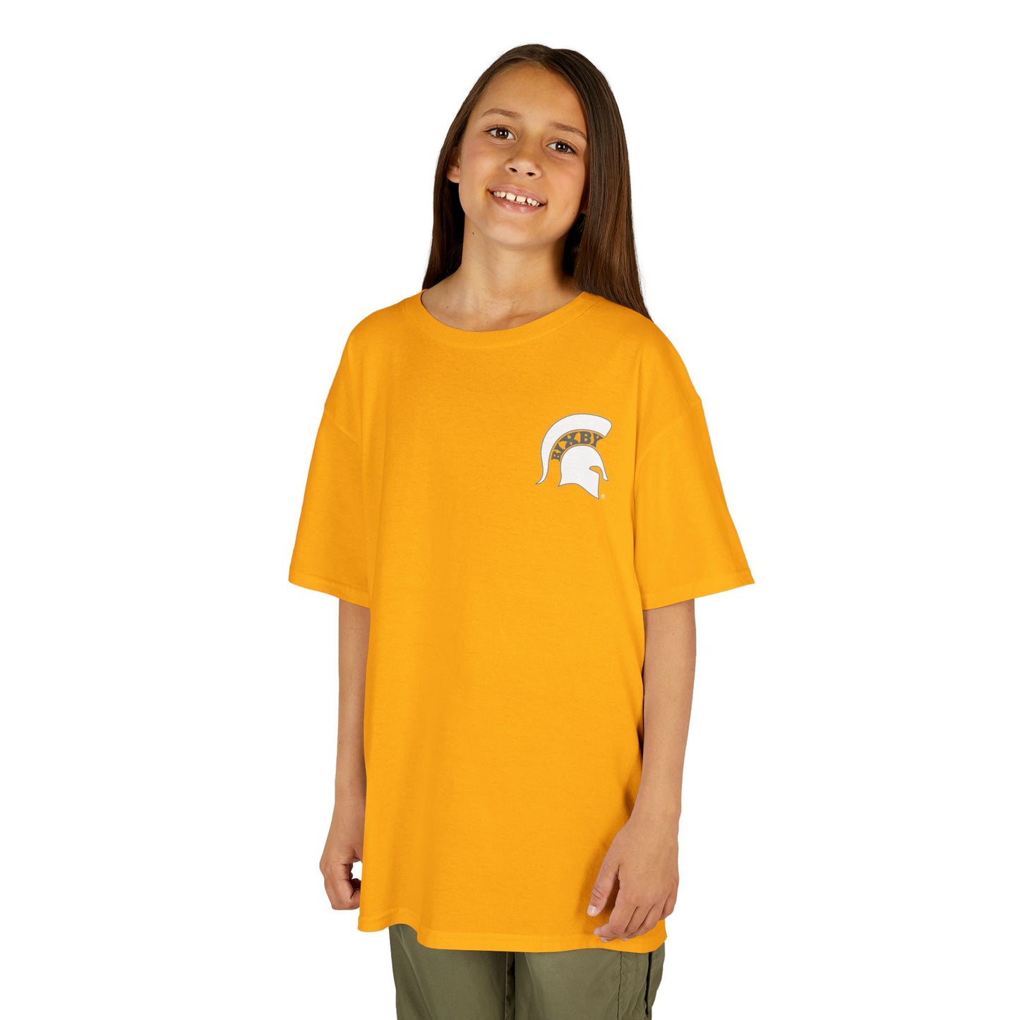 Spartan White Logo Youth Gildan Tee