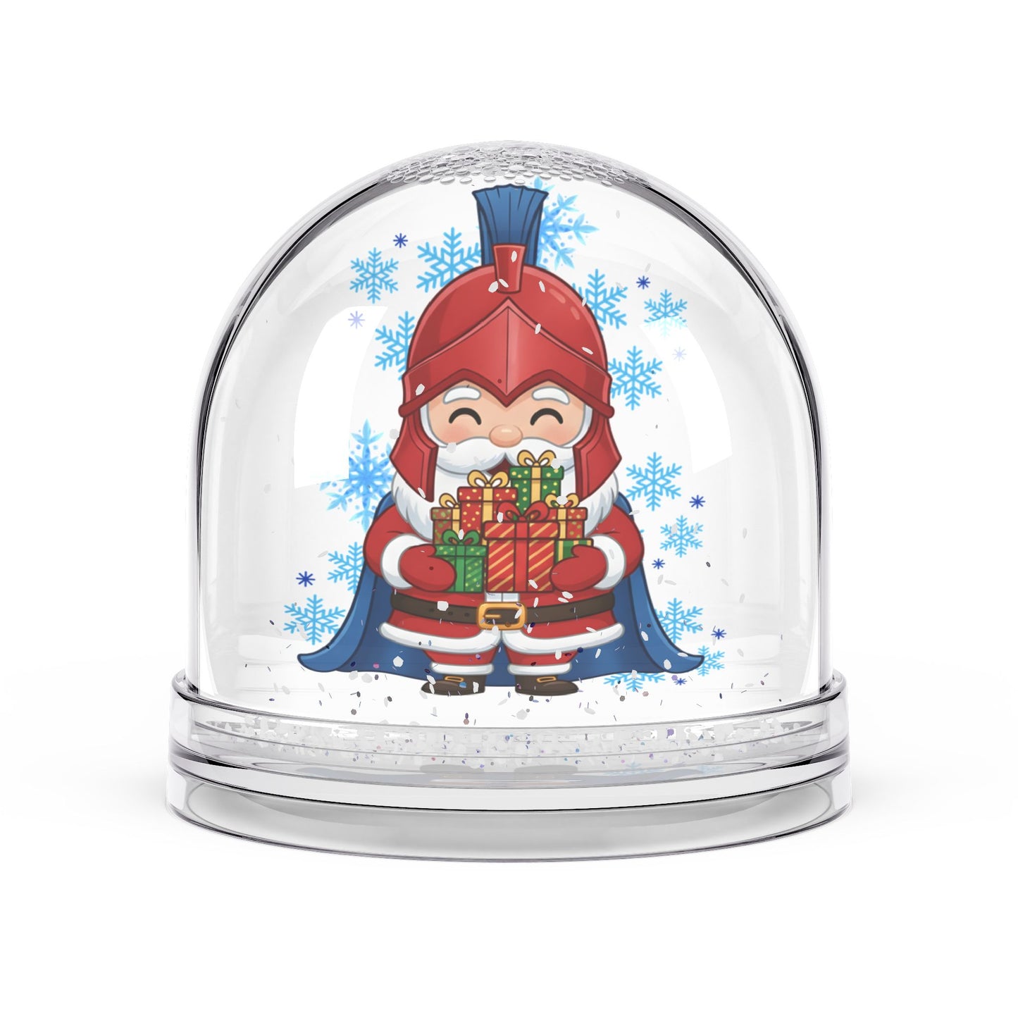 Spartan Santa Snow Globe