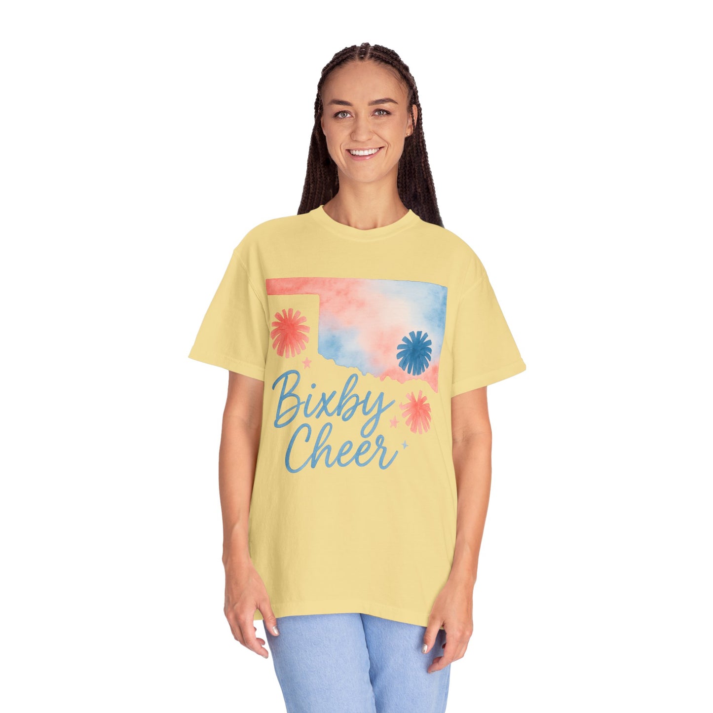 Cheer Bixby OK Watercolor Comfort Colors Tee