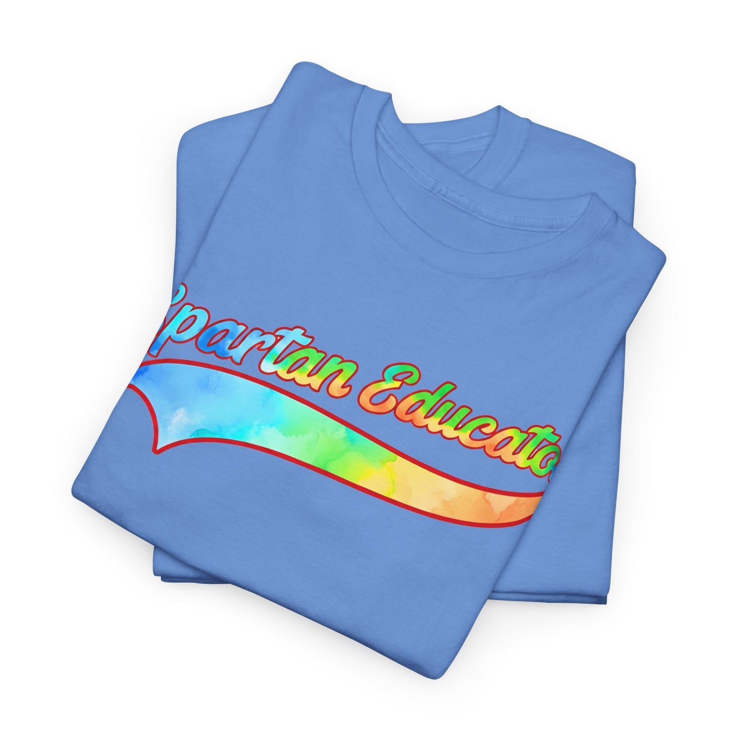 Spartan Educator Tie-Dye Design Gildan Tee With Sleeve Logo
