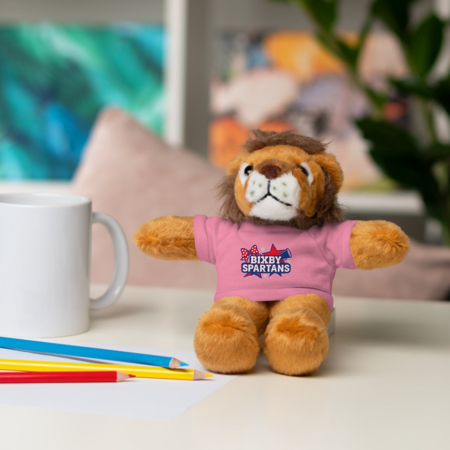 Spartan Cheer Stuffed Animal Logo