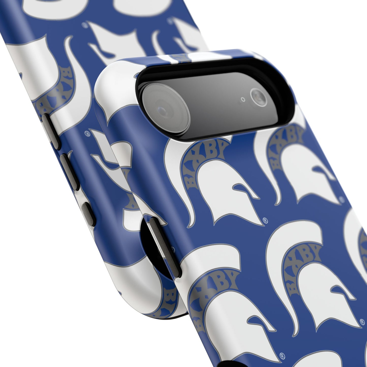 Bixby Spartan White Logo Impact Resistant iPhone Case