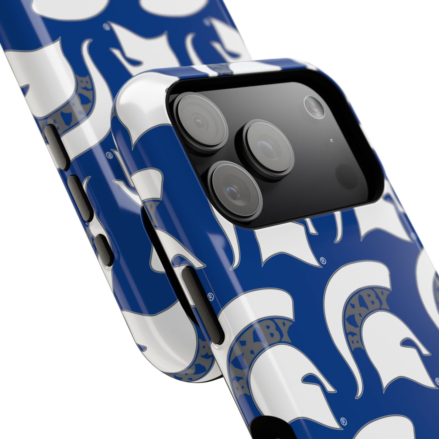 Bixby Spartan White Logo Impact Resistant iPhone Case