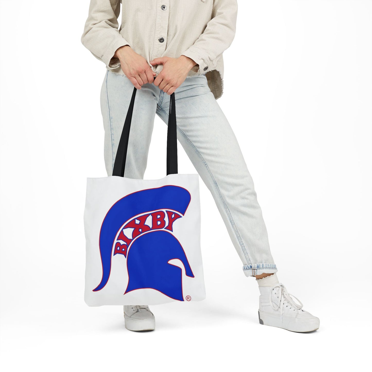 Spartan Blue Logo Canvas Tote Bag