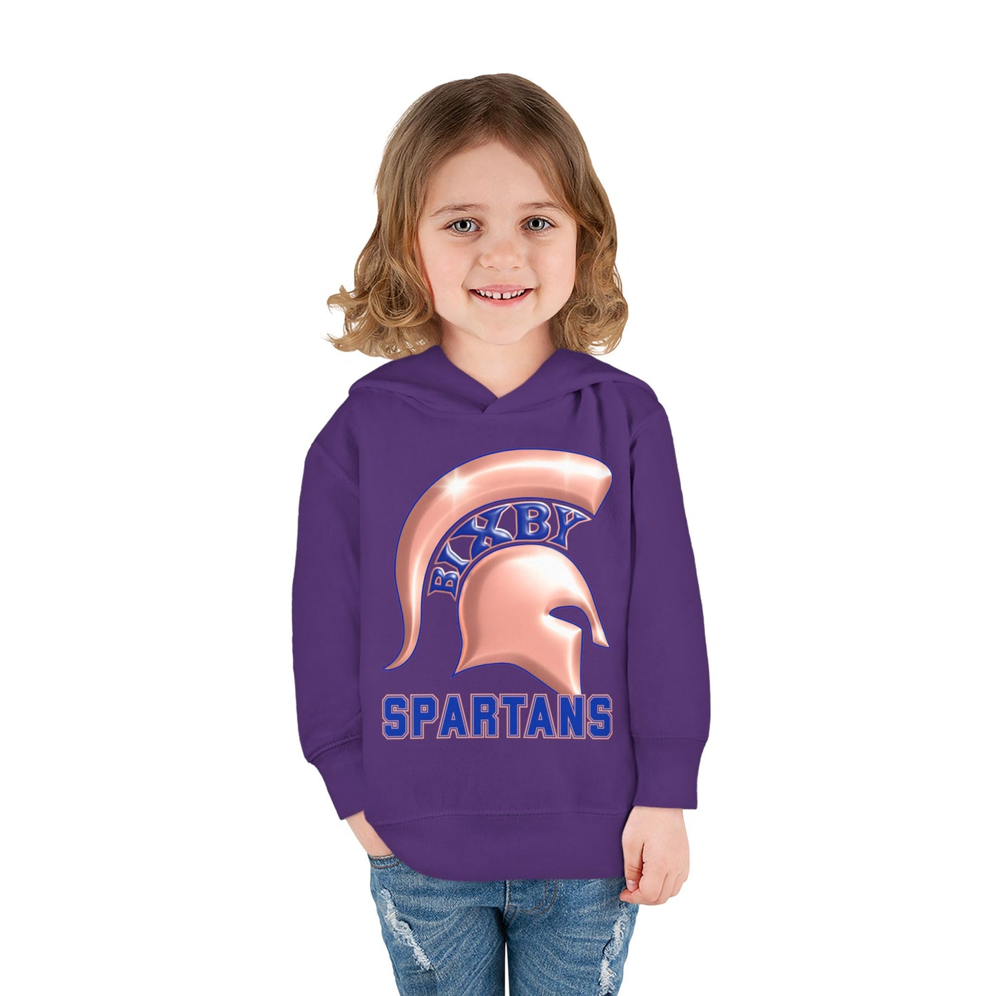 Bixby Spartans Metallic Rose Gold Toddler Rabbit Skins Hoodie