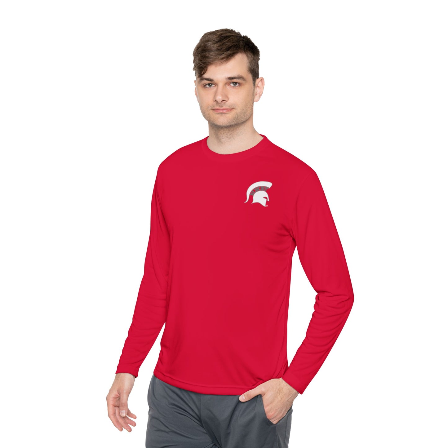 Spartan White Logo Long-Sleeve Sport-Tek Pullover